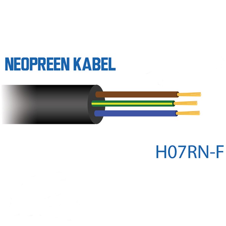Verdienen persoonlijkheid Samengroeiing Neopreen kabel H07RN-F - 3x1,0 - 100 meter
